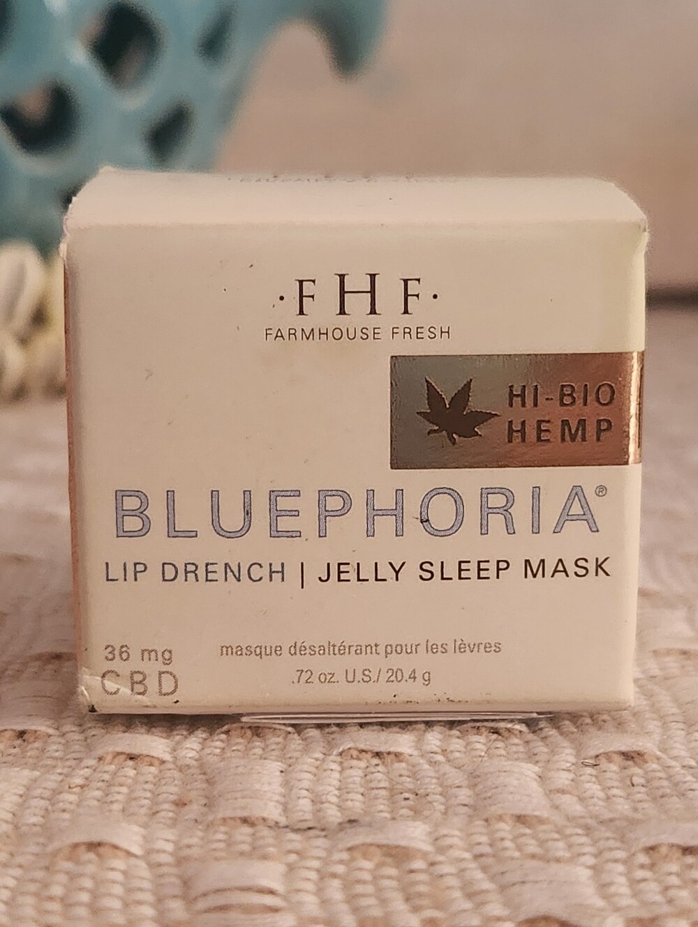 FHF Farmhouse Fresh Bluephoria Lip Drench Jelly Sleep Mask .72 oz